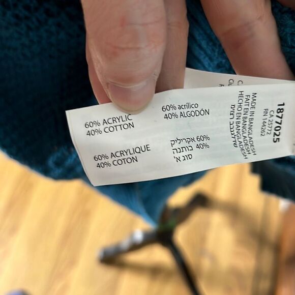 Black Tape Womens Knitted Sweater Drop Shoulder Dark Teal Size X NWT - Picture 11 of 12